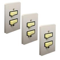 Kit 3 Interruptor Simples 2 Mod Silentoque Conj 2110 Pial