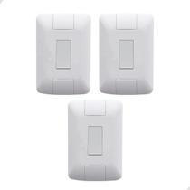 Kit 3 Interruptor Simples Branco Embutir Aria Tramontina