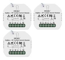 Kit 3 Interruptores Cortina Zigbee + Rf Alexa Google Home