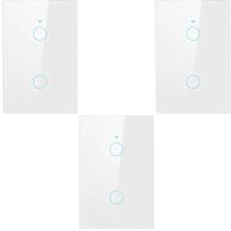 Kit 3 Interruptores Inteligentes 2 Botoes Neo Wifi Alexa Google Branco Avant Kit 3 Interruptores Inteligentes 2 Botoes Neo Wifi Alexa Google Branco Avant