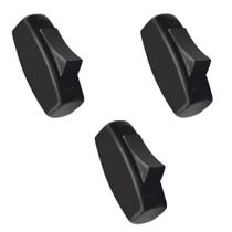 Kit 3 Interruptores Pera 6A Meio de Fio Preto Fame