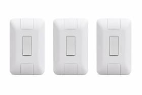 Kit 3 Interruptores Simples Tramontina Aria 6A 250V Branco