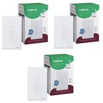 Kit 3 Interruptores Smart Inteligente Touch Wi-fi 3 Teclas Ews 1003 Intelbras Kit 3 Interruptores Smart Inteligente Touch Wi-fi 3 Teclas Ews 1003 Intelbras