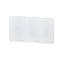 Kit 3 Interruptores Touch Inteligentes de 1, 2 e 3 Teclas Branco
