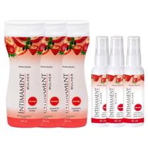 Kit 3 Intimament Sabonete Íntimo Morango + 3 Desodorante Íntimo Morango Higiene Feminina Kit 3 Intimament Sabonete Íntimo Morango + 3 Desodorante Íntimo Morango Higiene Feminina