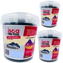 Kit 3 Isca Pesca Pote Furadinha Carnívora Piauçu Tilápia