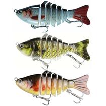 Kit 3 Iscas Artificiais 6 Sessões movimento realista olho 3d