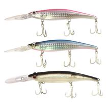 Kit 3 Iscas Artificiais Drop 110 Nelson Nakamura 11cm 20g Meia Água Holográfica