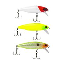 Kit 3 Iscas Artificiais Pesca Meia Água Marine Sports Bay Hunter Minnow 70 7cm 7g