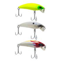 Kit 3 Iscas Artificiais Pesca Meia Água Marine Sports Inna Pro Tunned 70 7cm 11g