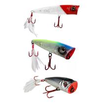 Kit 3 Iscas Artificiais Pesca Superfície Marine Sports Vulcan 100 10cm 18g