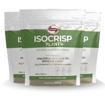 Kit 3 Isocrisp Plant Proteína De Ervilha Vitafor 240G Neutro