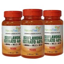 Kit 3 Isoflavona Extrato 40% + Amora + Vit. E + Vit. D³ 60 Cápsulas 950mg