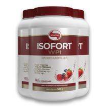 Kit 3 Isofort Vitafor Whey Protein 900g Frutas Vermelhas