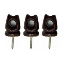 Kit 3 Isolador Pimentão De Porcelana Olhal Parafuso Rohdina