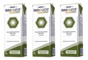 Kit 3 Isosource Soya Fiber 1.2 Baunilha Tetra 1 Litro Nestle