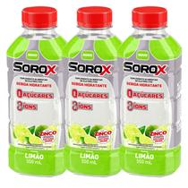 Kit 3 Isotônico Sorox Limão 550mL