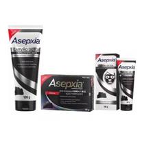 Kit 3 Itens Esfolinate e Sabonete e Mascara - Asepxia Carvao