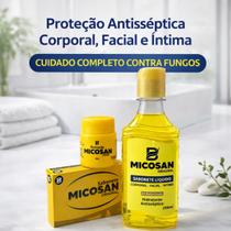 Kit 3 itens Micosan - Sabonete líquido barra e pomada Micosan Kit 3 itens Micosan - Sabonete líquido barra e pomada Micosan