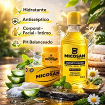 Kit 3 itens Micosan - Sabonete Líquido, Sabonete Barra e Pomada Kit 3 itens Micosan - Sabonete Líquido, Sabonete Barra e Pomada
