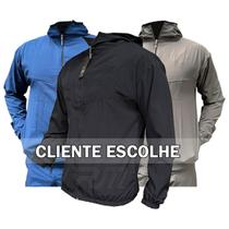 Kit 3 Jaqueta Corta Vento Dryfit Com Touca Elastano Ziper Kit 3 Jaqueta Corta Vento Dryfit Com Touca Elastano Ziper