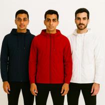 Kit 3 Jaqueta Corta Vento Impermeável Basica Lisa sem forro Outono Inverno Masculino Unissex Lançame