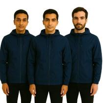 Kit 3 Jaqueta Corta Vento Impermeável Basica Lisa sem forro Outono Inverno Masculino Unissex Lançame