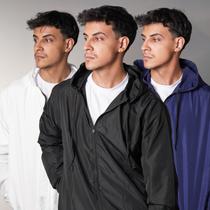 Kit 3 Jaqueta Corta Vento Impermeável Basica Lisa sem forro Outono Inverno Masculino Unissex Lançame