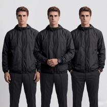 Kit 3 Jaqueta Corta Vento Impermeável Basica Lisa sem forro Outono Inverno Masculino Unissex