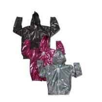 Kit 3 Jaquetas corta vento feminina infantil , com touca , brilho , impermeável