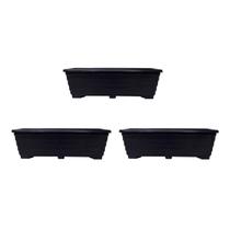 Kit 3 Jardineira Floreiras 50cm De Chão Para Plantas E Hortas