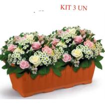 Kit 3 jardineira média 5 litros plasnorton