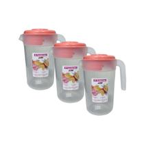 Kit 3 Jarras Plástico para Sucos Bebidas Sanremo 2L - Coral