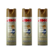Kit 3 Jimo Antitraça Aerosol Spray 300ml Repele Elimina Traças Protege Roupas Livros Armários Estofados Tecidos Ação Prolongada Guarda Roupa