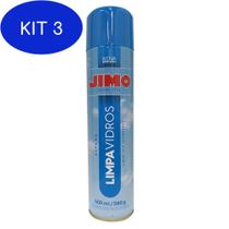 Kit 3 Jimo Limpa Vidros Spray 400Ml