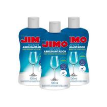 Kit 3 Jimo Secante 100ml Abrilhantador Para Maquina Lava Louça Secante Evita Manchas Facilita Secagem Proporciona Brilho Intens Copos Taça Pratos