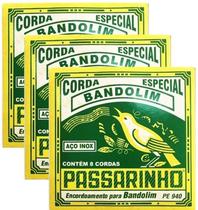 Kit 3 Jogo Cordas Bandolim Passarinho Pe 940-8 CORDAS