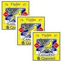 Kit 3 jogo de cordas giannini p/ violão nylon genw canárinho Kit 3 jogo de cordas giannini p/ violão nylon genw canárinho