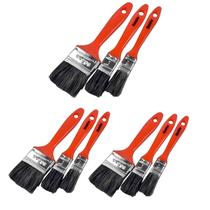 Kit 3 Jogo Pinceis Cerdas Alta Cobertura Trincha Acabamento Kit 3 Jogo Pinceis Cerdas Alta Cobertura Trincha Acabamento