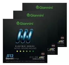 Kit 3 Jogos Cordas Guitarra Giannini Electric .012 Kit 3 Jogos Cordas Guitarra Giannini Electric .012