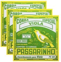 Kit 3 Jogos Cordas Viola Cebolão Mi(E)Passarinho Pe820 Kit 3 Jogos Cordas Viola Cebolão Mi(E)Passarinho Pe820