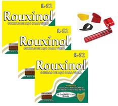 Kit 3 Jogos Cordas Viola Rouxinol R-52+ Dedeira +Encordoador