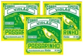 Kit 3 Jogos Cordas Violão Aço Passarinho Pe900