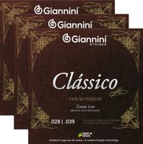 Kit 3 Jogos Cordas Violão Náilon Clássico Bronze Leve GENWPL Kit 3 Jogos Cordas Violão Náilon Clássico Bronze Leve GENWPL