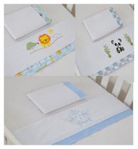 Kit 3 Jogos de Lençóis Mini Berço 9 peças Príncipe e Animais Kit 3 Jogos de Lençóis Mini Berço 9 peças Príncipe e Animais