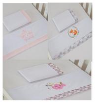 Kit 3 Jogos de Lençóis Mini Berço 9 peças Ursa, Princesa e Raposa Kit 3 Jogos de Lençóis Mini Berço 9 peças Ursa, Princesa e Raposa