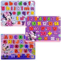 Kit 3 Jogos Disney Minnie Encaixe Letras Numeros Educativo Kit 3 Jogos Disney Minnie Encaixe Letras Numeros Educativo