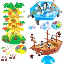 Kit 3 Jogos Infantis Equilíbrio Lógica Quebra Gelo Navio Pirata Cada Macaco seu no Galho Kit 3 Jogos Infantis Equilíbrio Lógica Quebra Gelo Navio Pirata Cada Macaco seu no Galho