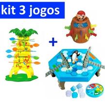 Kit 3 Jogos Pirata, Cada Macaquinho e Pinguim Infantil Kit 3 Jogos Pirata, Cada Macaquinho e Pinguim Infantil