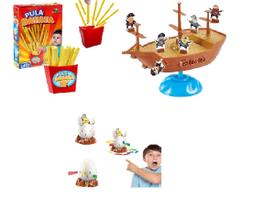 Kit 3 Jogos Quebra Ovo Pula Batata Segura Pirata Infantil